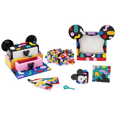 LEGO 41964 DOTS Boîte Créative La Rentrée Mickey Mouse et Minnie Mouse,  6-en-1, Boîte de Rangement, Cadre Photo, Enfants 6 Ans