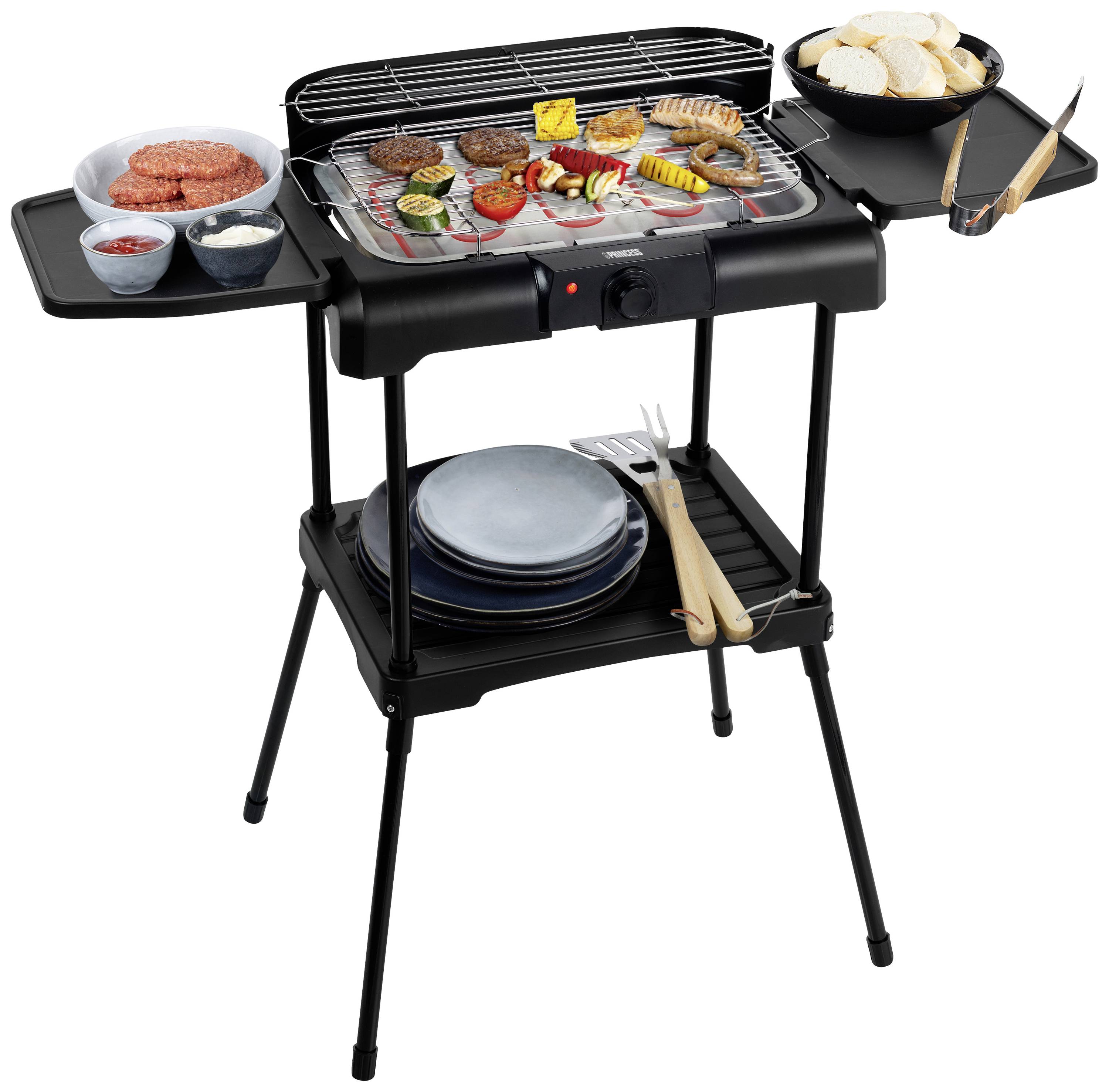 Princess 112250 électrique Barbecue sur pied avec pied noir-1