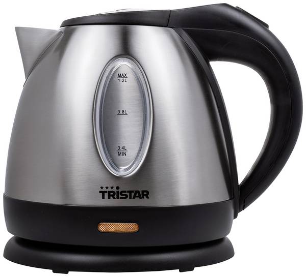 Tristar WK-1325 Bouilloire acier inoxydable, noir Contenance: 1.2 l