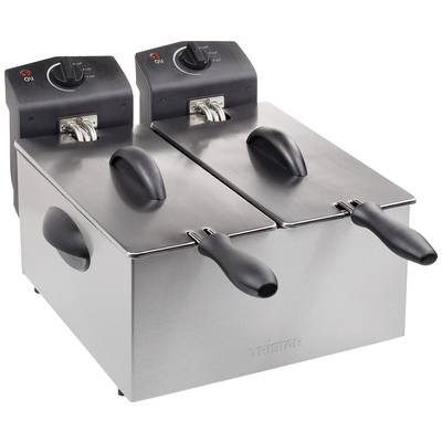 Tristar FR-6937 Double friteuse zone froide 2x 1800 W  argent (mat)