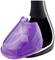 Un réservoir d'eau violet d'un fer à repasser à vapeur à côté du boîtier noir. Le réservoir d'eau indique un marquage de niveau maximum.