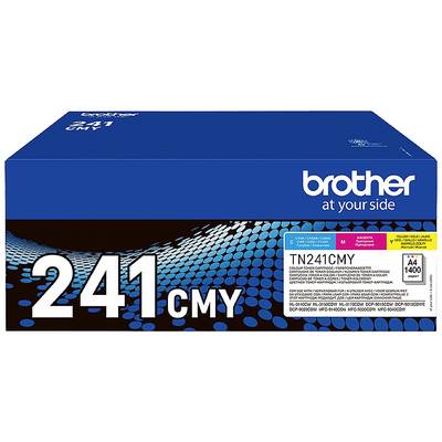 'Cartouche d'encre Brother TN241CMY, contient Cyan, Magenta et Jaune, env. 1400 pages. Compatible avec les imprimantes Brother.'