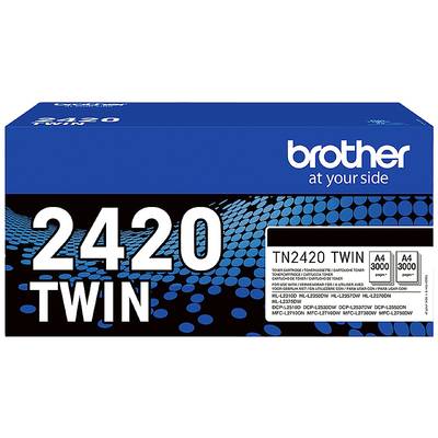 Brother Cassette de toner TN-2420TWIN TN2420TWIN d'origine noir 3000 pages