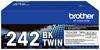Brother Toner TN-242BKTWIN d'origine paquet de 2 noir 2500 pages TN242BKTWIN