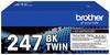 Brother Toner TN-247BKTWIN d'origine paquet de 2 noir 3000 pages TN247BKTWIN