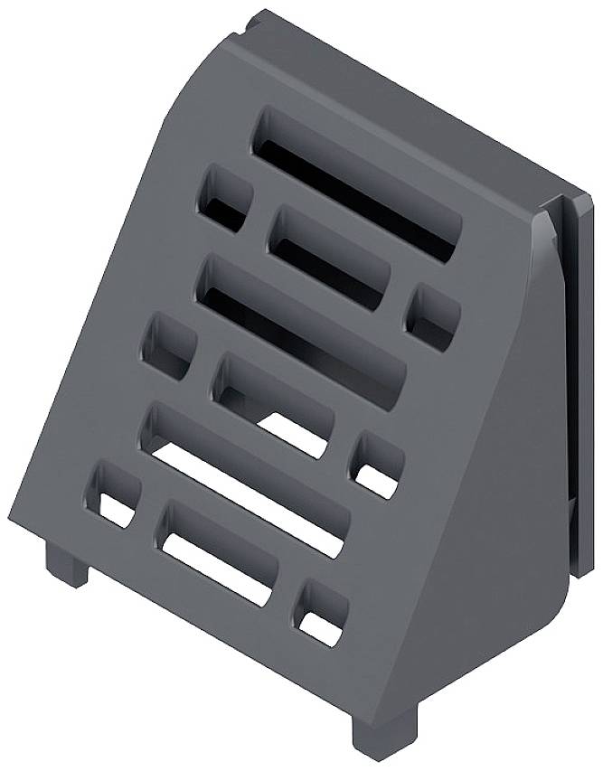 Weidmüller CH20M AD SHL 5.00/04 GGY 2019 Covering hood plein(e), avec fente d'aération, pour montage sur rail plastique gris (l x H) 22.5 mm x 23.7 mm 50 pc(s)
