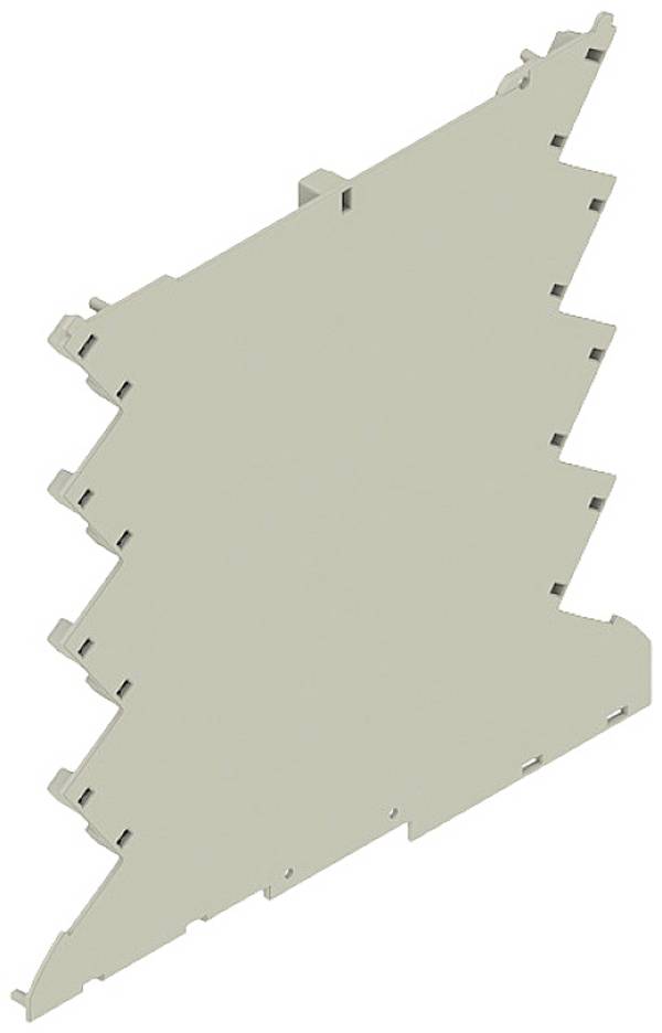 Weidmüller CH20M6 BC 4P-4P BUS GY 1 1261516 Capot de boîtier pour rail plein(e), pour montage sur rail 5.2 x 107 x 106.5 plastique gris 50 pc(s) Piece