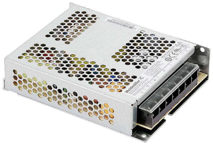 Composant électronique performant avec boîtier métallique et grilles de ventilation, fréquemment utilisé dans des applications industrielles.