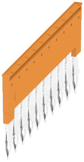 Un support de plume orange avec plusieurs plumes métalliques suspendues en dessous, utilisé comme porte-plume pour des plumes de calligraphie.
