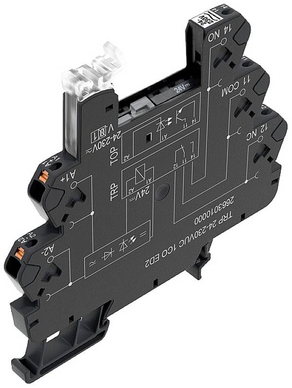 Weidmüller TRP 24-230VUC 1CO EMPTY ED2 Support relais (L x l x H) 87.8 x 6.4 x 89.6 mm 10 pc(s)