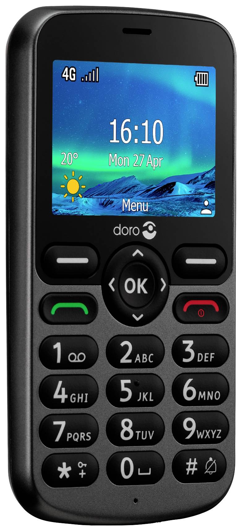 doro 5860 Téléphone portable pour séniors avec station de charge graphite-2