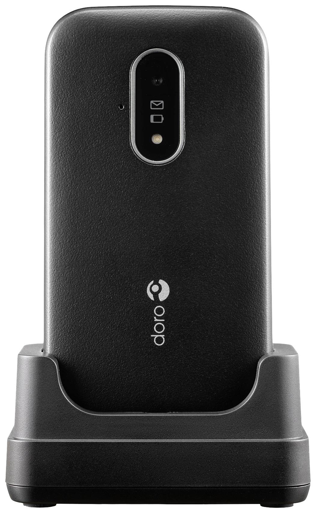 doro 6820 Téléphone portable à clapet pour séniors avec station de charge noir-3