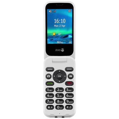 doro 6880 Téléphone portable à clapet pour séniors avec station de charge rouge