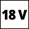 « 18 V » en caractères noirs sur fond blanc, image carrée, possiblement une indication de tension ou d'exigence de composant.