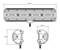 Dessin technique d'une barre lumineuse LED avec dimensions : Longueur 312 mm, Hauteur 91 mm, Profondeur 65 mm. Vue de dessus et vue latérale incluses.