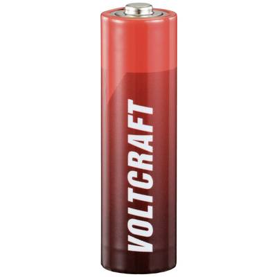 Pile AA rouge portant l'inscription « VOLTCRAFT ».