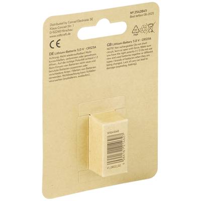 VOLTCRAFT CR123A Pile photo CR-123A lithium 1500 mAh 3 V 1 pc(s)-2