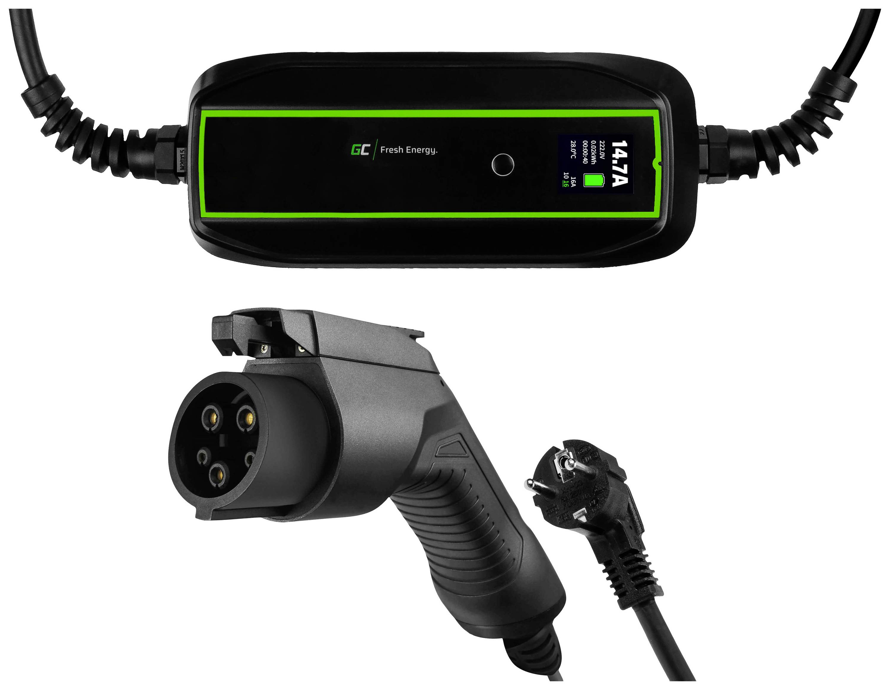 Green Cell EV PowerCable Station de charge pour véhicule électrique type 1 16 A Nombre de connecteurs 1 3.6 kW-0