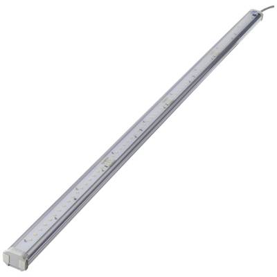 Barre lumineuse LED de forme oblongue, composée de plusieurs LED blanches alignées, adaptée à l'éclairage ou à la décoration.