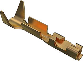 Gros plan d'un composant métallique à arête pointue et surface lisse, probablement partie intégrante d'un système mécanique ou électrique.