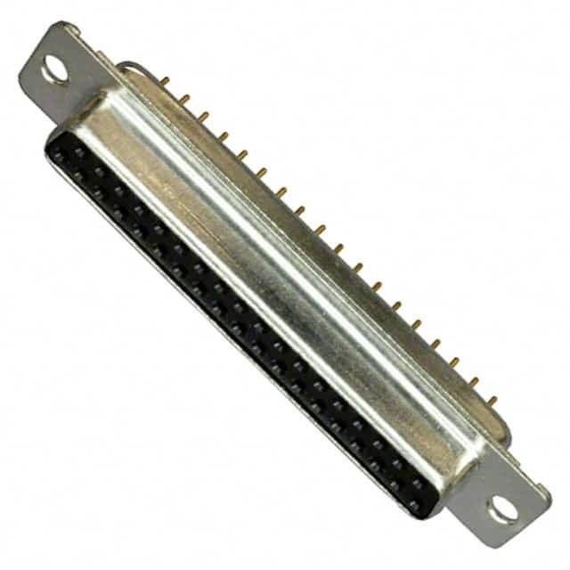 Un connecteur Centronics à 36 broches, fréquemment utilisé pour les connexions d'imprimantes, avec une forme rectangulaire et des pattes de fixation latérales.