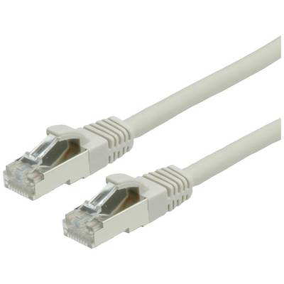 Deux câbles Ethernet beiges avec des connecteurs RJ45, utilisés pour la transmission de données.