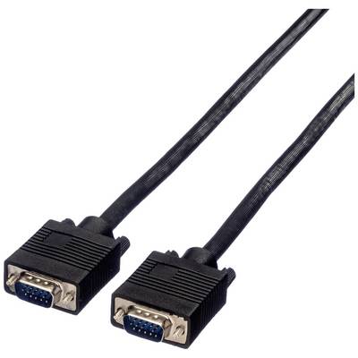 Deux câbles VGA noirs, chacun équipé d'un connecteur bleu, adaptés pour connecter des moniteurs à des ordinateurs.