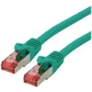 Roline 21.15.2954 RJ45 Câble réseau, câble patch CAT 6 S/FTP 0.30 m vert blindage double, sans halogène, ignifuge 1 pc(s