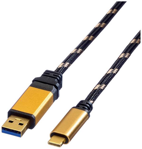 ROLINE GOLD Câble USB 3.2 Gen 1, A-C, M/M, 1 m