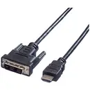 VALUE Câble de raccordement pour écran DVI (18+1) M /HDMI M, noir, 1,5 m