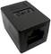 Un adaptateur réseau noir Cat.6 avec un connecteur RJ45, adapté aux connexions Ethernet.