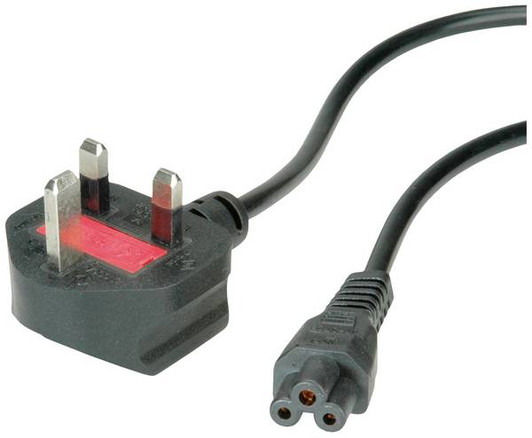 VALUE Câble d'alimentation UK, pour notebook, 3A, noir, 1,8 m