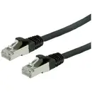 Value 21.99.0716 RJ45 Câble réseau, câble patch CAT 6 S/FTP 1.50 m noir blindage double, sans halogène, ignifuge 1 pc(s)