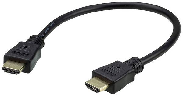 ATEN 2L-7DA3H Câble HDMI True 4K haute vitesse avec Ethernet, noir, 0,3 m