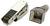 Deux fiches RJ45 : à gauche, entièrement assemblée, à droite, vue démontée. Composants pour connexions de câbles Ethernet.
