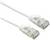 Un câble Ethernet blanc avec deux connecteurs RJ45.