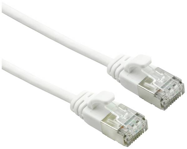 Roline 21.15.1714 RJ45 Câble réseau, câble patch CAT 6a U/FTP 1.50 m blanc non blindé, sans halogène, ignifuge 1 pc(s)