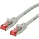 Roline 21.15.2605 RJ45 Câble réseau, câble patch CAT 6 S/FTP 5.00 m gris blindage double, sans halogène, ignifuge 1 pc(s