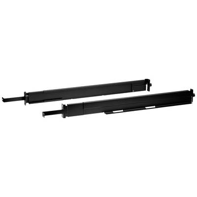 Deux rails noirs rétractables à monter dans une armoire serveur. Ils facilitent l'installation des équipements matériels.