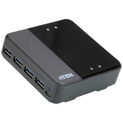 Un hub USB à cinq ports avec le logo ATEN sur le dessus.