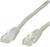 Un câble Ethernet gris avec deux connecteurs RJ45 à ses extrémités, utilisé pour les connexions réseau.