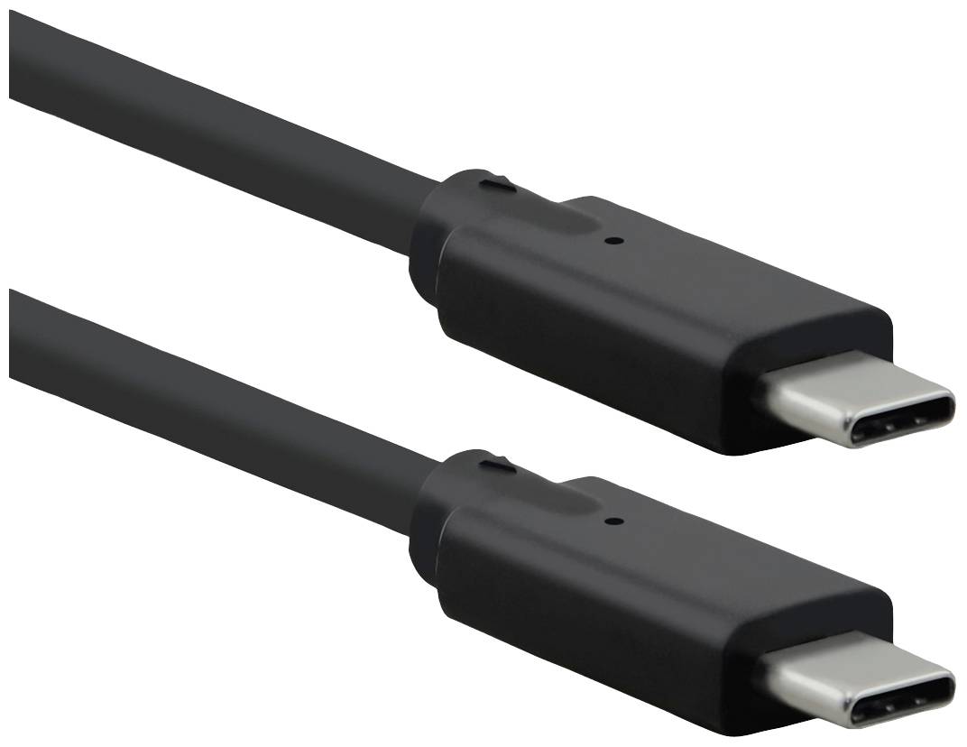 Deux câbles noirs USB-C.