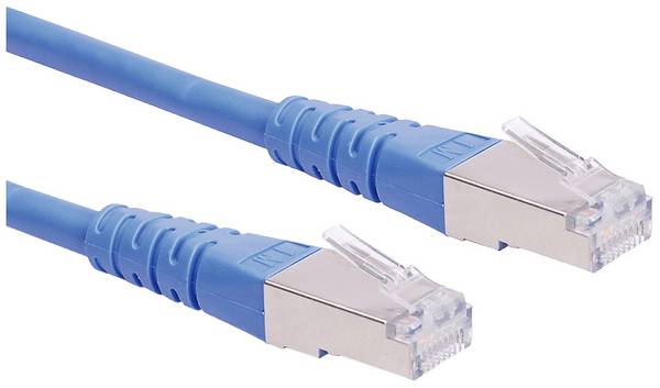 Roline 21.15.1324 RJ45 Câble réseau, câble patch CAT 6 S/FTP 0.50 m bleu blindage double 1 pc(s)