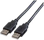Câble USB 2.0 ROLINE, type A-A, noir, 0,8 m