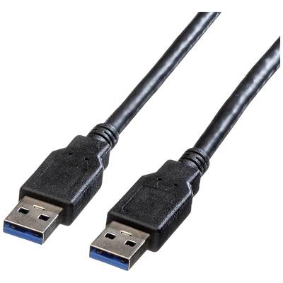 Deux câbles USB noirs avec des connecteurs internes bleus, adaptés aux transferts de données et aux connexions entre appareils.