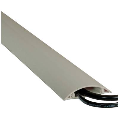 Un goulotte de câbles en plastique qui regroupe et protège les câbles de manière ordonnée. Adapté pour une utilisation sur les murs ou les sols à l'intérieur.