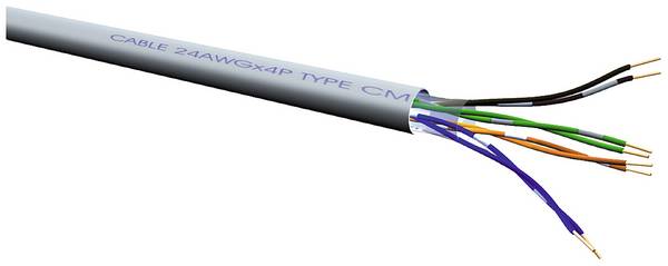 Roline 21.15.0518 Câble réseau CAT 5e U/UTP gris 100 m