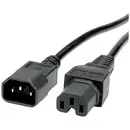 VALUE Câble IEC320/C14 M - C15 F, H05RN-F, noir, 0,5 m