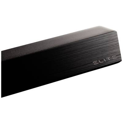 Appareil rectangulaire noir à surface métallique avec l'inscription 'ELITE' dans le coin droit.