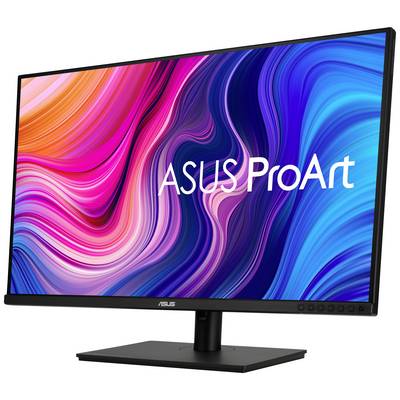Un moniteur ASUS ProArt avec un arrière-plan coloré et vivant, et 'ASUS ProArt' écrit en blanc sur l'écran.